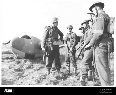 Glider And Paratroop Demonstration Members Of An Airborne Division R