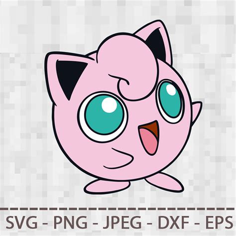 Pikachu Svg Vector Jigglypuff Printable Design Jigglypuff Svg Cut File ...