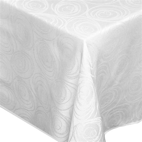 Nappe Rectangle X Jacquard Coton Spirale Blanc Linnea Linge De