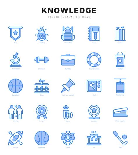 Premium Vector Knowledge Icons Set Vector Illustration