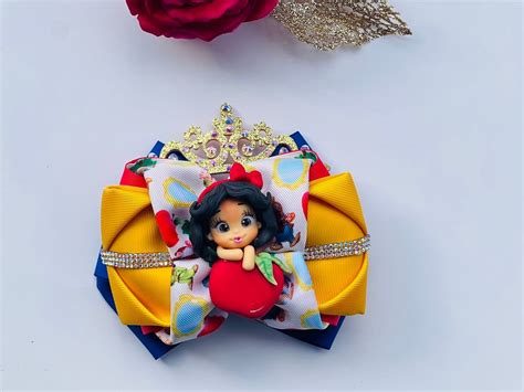 Snow White Hair Bow Princess Hair Bow Etsy