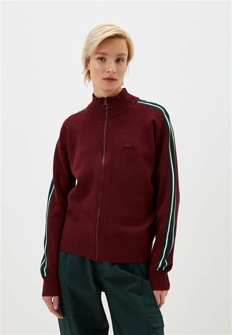 Кардиган Lacoste, цвет: бордовый, MP002XW14QFL — купить в интернет ...