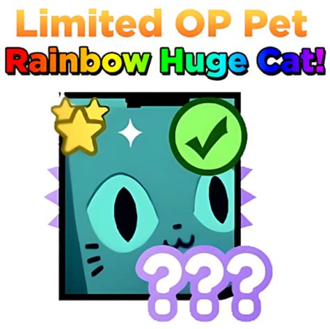 Roblox Psx Pet Simulator X Huge Cat Variation Normal Rainbow Golden