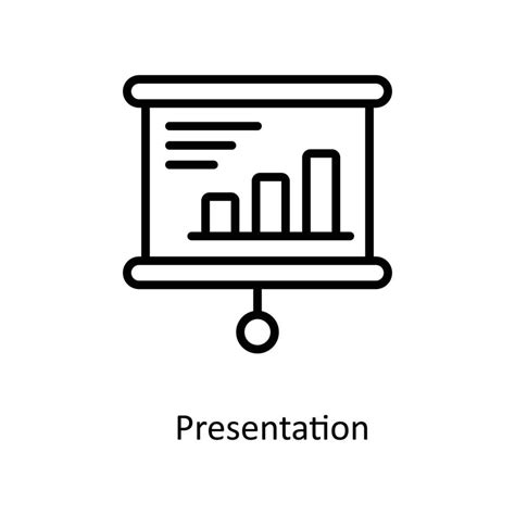 Presentation Vector Outline Icons Simple Stock Illustration Stock