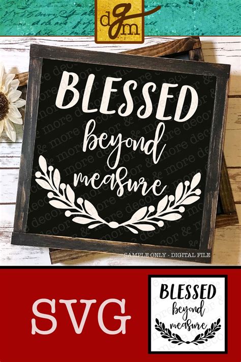 Blessed Beyond Measure SVG Blessed SVG File Thanksgiving SVG - Etsy