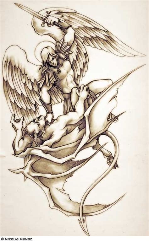 250 Best Angel Devil Tattoo Designs 2020 Demon Vs God Ideas