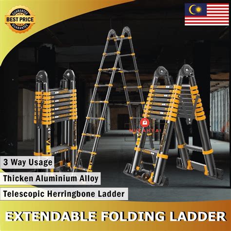 Telescopic Ladder Tangga Lipat Heavy Duty Multipurpose Ladder Double