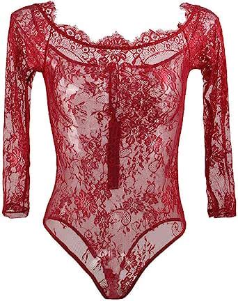 XL Sexy Dessous Plus Size Spitze Transparent Langarm Babydoll Dessous Sexy Hot Erotic Sex