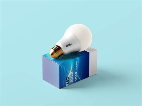 8 Free Led Light Bulb And Box Mockup Psd Files Good Mockups