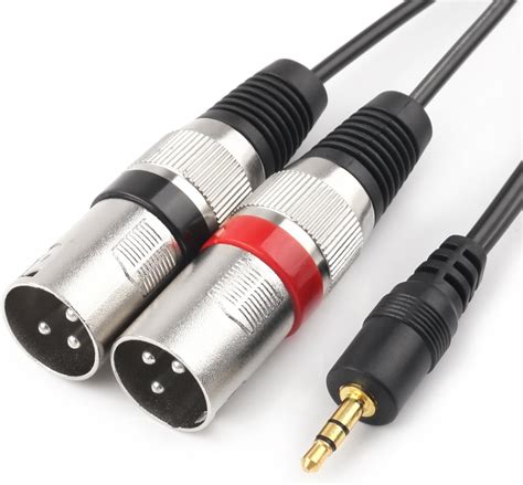 Tisino Cable Divisor XLR Macho De 3 Pines A Conector XLR Hembra Dual