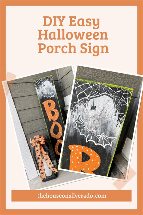 DIY Easy Halloween Porch Sign Ideas - The House on Silverado