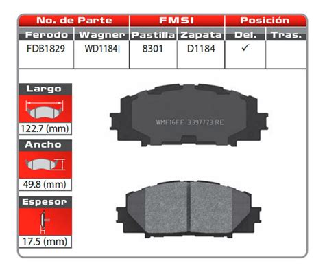 Balatas Delanteras Toyota Prius C Wagner Mercado Libre