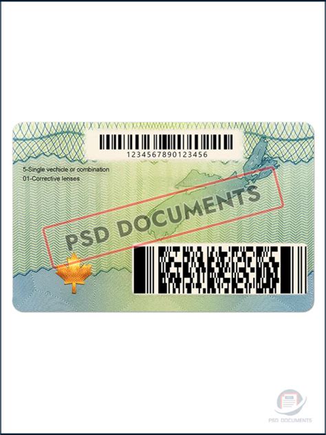 Nova Scotia Drivers License Psd Template V Psd Documents