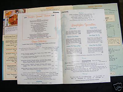 Vintage Howard Johnson's Menu 1960's | #77682692