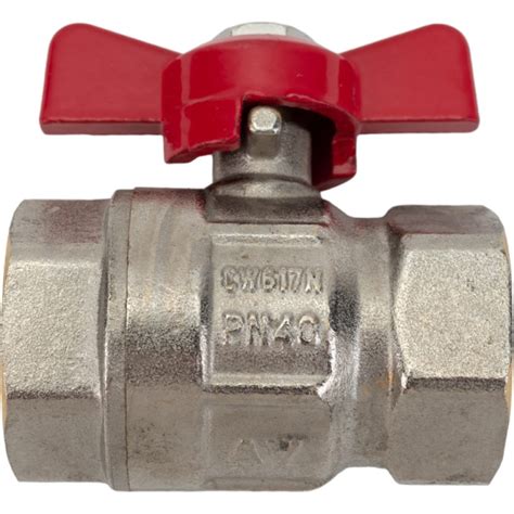 Шаровой кран AV Engineering 3/4 PN40 с внутренней резьбой, бабочка ...