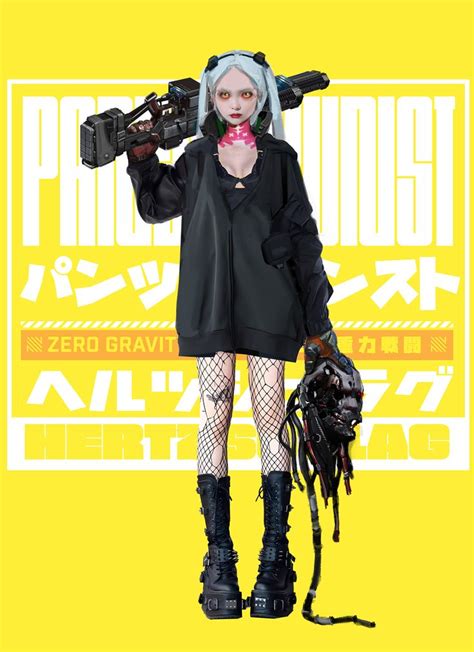 cyberpunk edgewalker , rui guo | Cyberpunk clothes, Cyberpunk girl ...