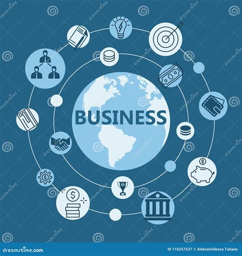 International Business Flat Design Stock Vector Illustration Of