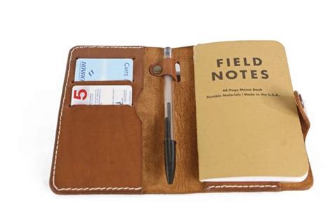 Field Note Wallet Cover Leather Field Notes Vegetable Tanned Leather