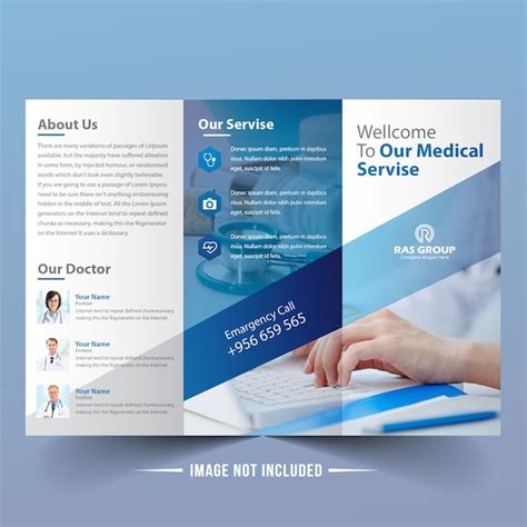 Premium Vector Modern Medical Trifold Brochure