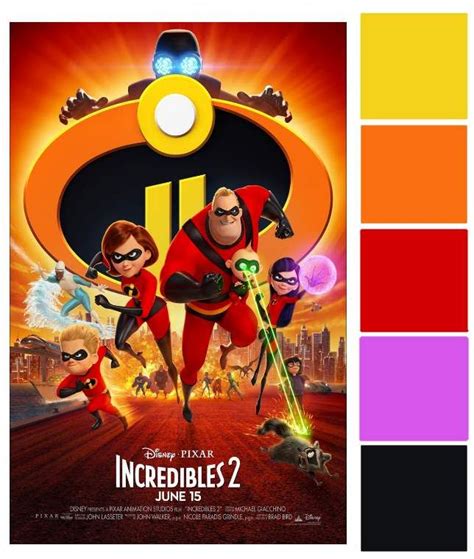 Incredibles 2 Wedding Inspiration And Poster Palette Disney Colors