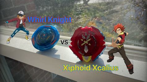 Whirl Knight K8 Vs Xiphoid Xcalius X8 Beyblade Burst Quadstrike