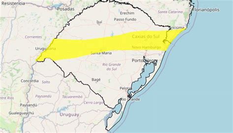 PREVISÃO DO TEMPO Inmet emite dois alertas para risco de tempestades