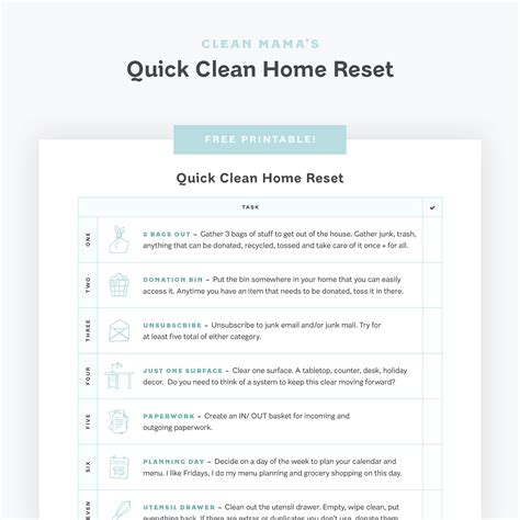 The FREE 2021 Quick Clean Home Reset Challenge Clean Mama