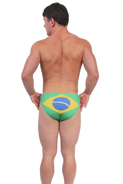 Men S Brazil Flag Sexy Bikini Futbol Bandeira Soccer Swimwear Brasil