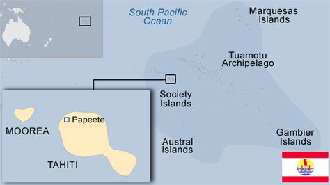 Tahiti Islands Map