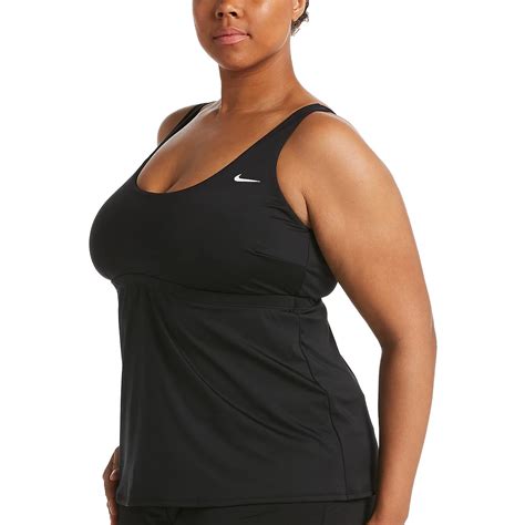 Nike Women's Essential Scoop Neck Tankini Plus Size Swim Top | Academy