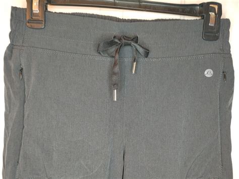 Apana Joggers Athletic Pants Capri Charcoal Gray Size Xs Zip Pockets Ebay