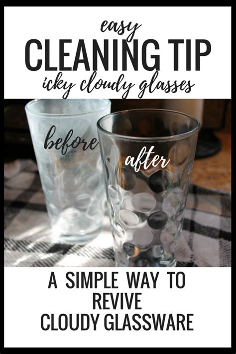 A Simple Tip To Clean Cloudy Looking Glasses Cloudy Glasses Cleaning Glassware Cleaning Hacks