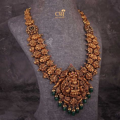 Divine Grace Lakshmi Antique Long Haram Indian Bridal Jewelry Sets