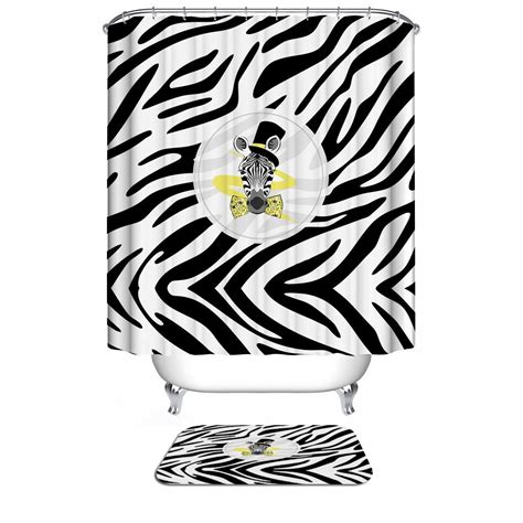 Order The Zebra With Black And White Stripes Pattern 3d Printed Shower