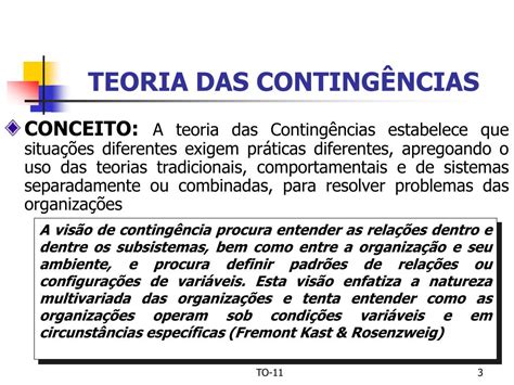 O Que Teoria Contingencial Braincp