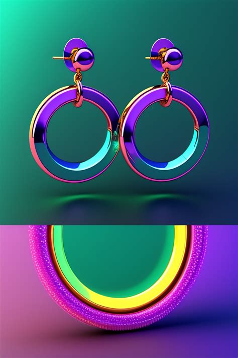 Lexica Hyper Detailed Minimalistic Geometric Hoop Earring Design