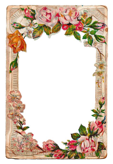 Vintage Floral Frame Png Picture Png Mart