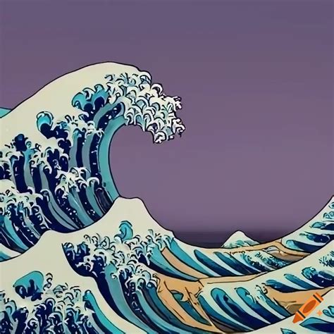 The Great Wave At Kanagawa Japanese Art Print On Craiyon