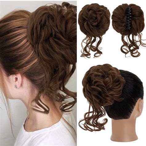 Amazon S Noilite Claw Clip Messy Bun Hair Pieces Updo Fake Hair