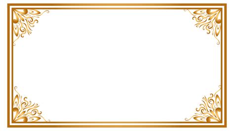 Luxury Golden Rectangle Corner Certificate Border Pattern Line Photo