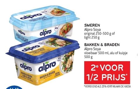 Alpro Soya Smeren Bakken Braden Promotie Bij Alvo