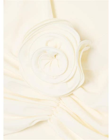 Magda Butrym Appliqu D Ruched Bikini Top In Natural Lyst