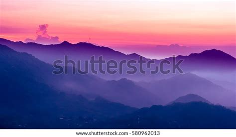 Purple Sunset Mountains Stock Photo (Edit Now) 580962013