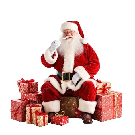 Santa Claus Sitting On Sofa With T Boxes Near Christmas Tree Father Christmas Santa T