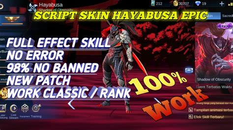 New Script Skin Hayabusa Epic Shadow Of Obscurity Full Effect