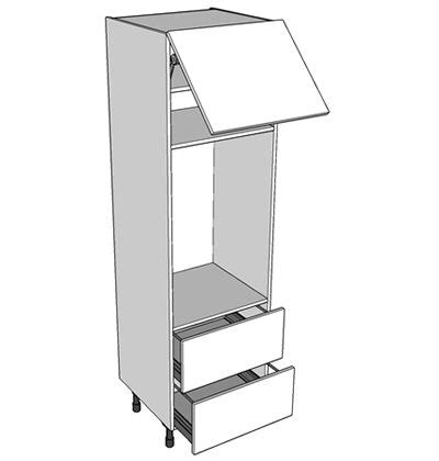 600mm Double Oven Housing Unit With Drawers To Bottom And Storage To