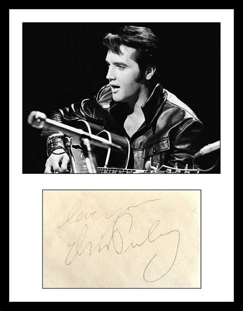 Elvis Presley (d. 1977) Autographed Vintage Signature With Glossy Photo ...