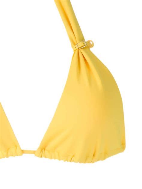 AMIR SLAMA Adjustable Triangle Bikini Set Yellow Editorialist