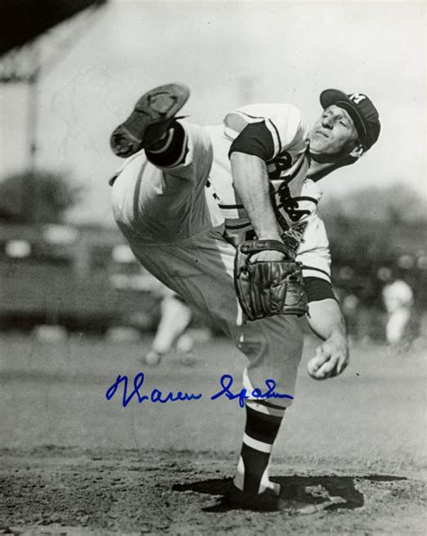 Warren Spahn Signed Braves X Photo Psa Coa Pristine Auction