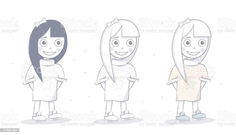 Happy Girl Character Vector Illustration Stock Illustration Download